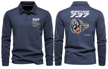 BOEING CFM 56 LONG SLEEVE POLO